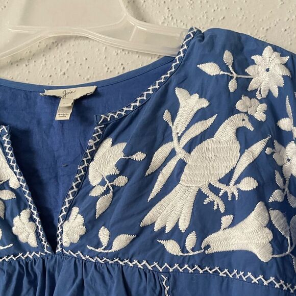 Joie Women’s Blue and White Embroidered Mini Dress Size XS - Picture 4 of 9